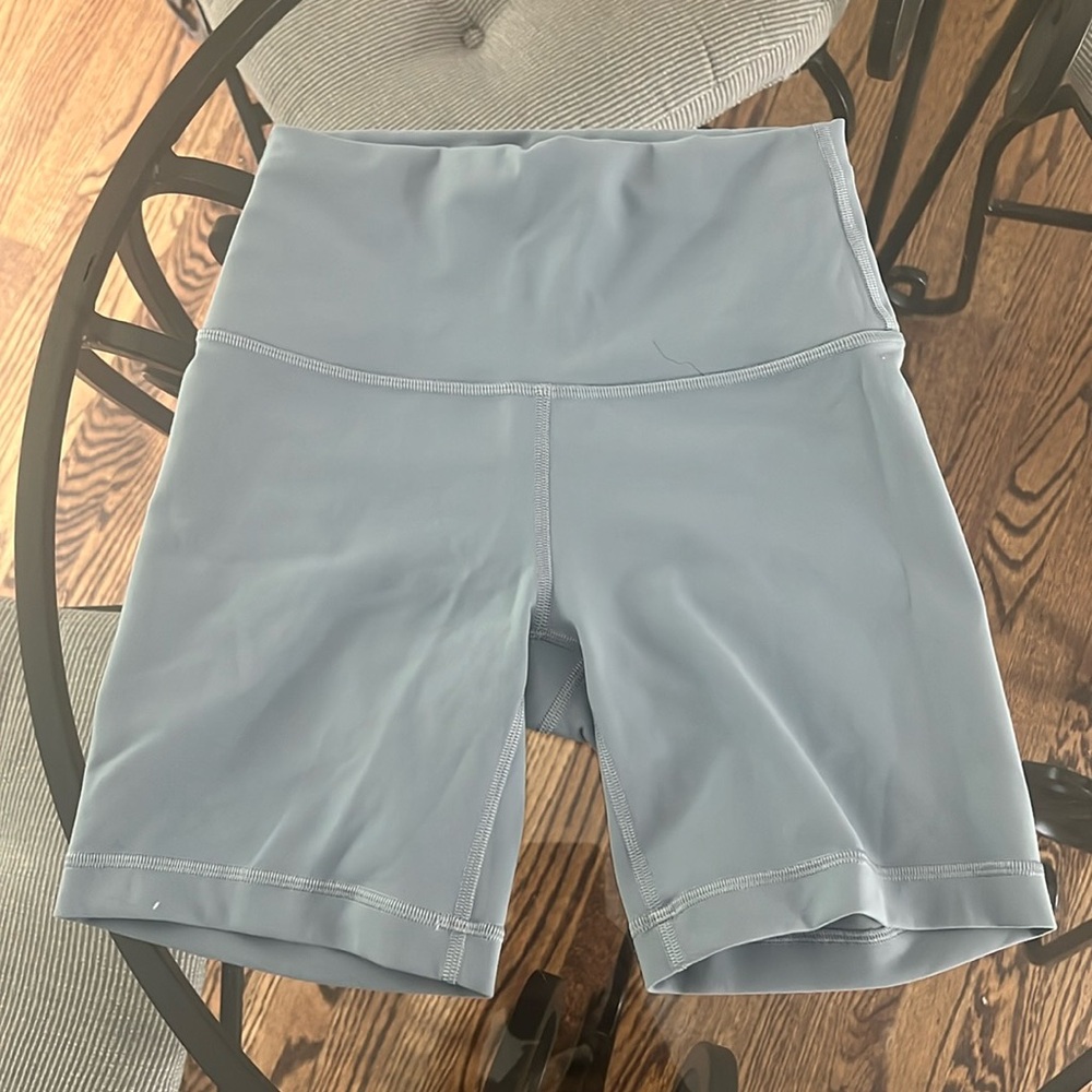 Lululemon biker shorts light blue